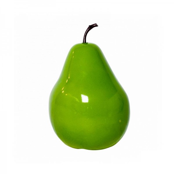 Birne grün - pear fruit ein Kunstobjekt aus Fiberglas und Steinpulver