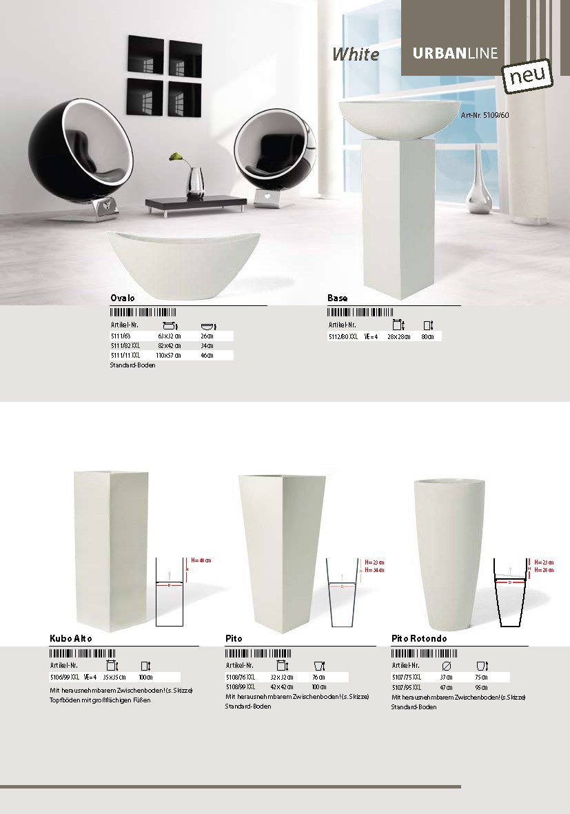 Pflanzkuebel UrbanLine Fiberglas