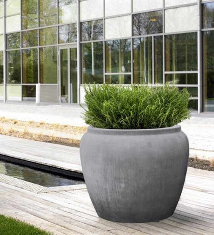 Grey Welsh Round Alegria Water Jar Pflanzkübel XXL Palmenmarkt