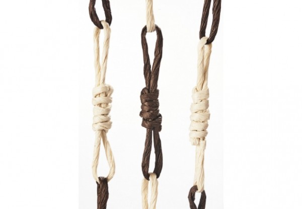 Türvorhang Knots Papierbraun 200 cm
