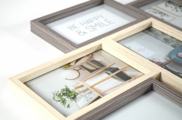 Gray Holz Bilderrahmen Collage für 10 Bilder