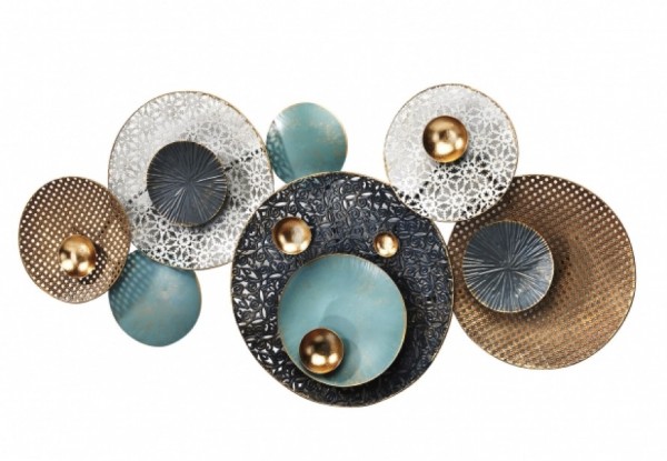 Wandbild Retro aus Metall 135 cm