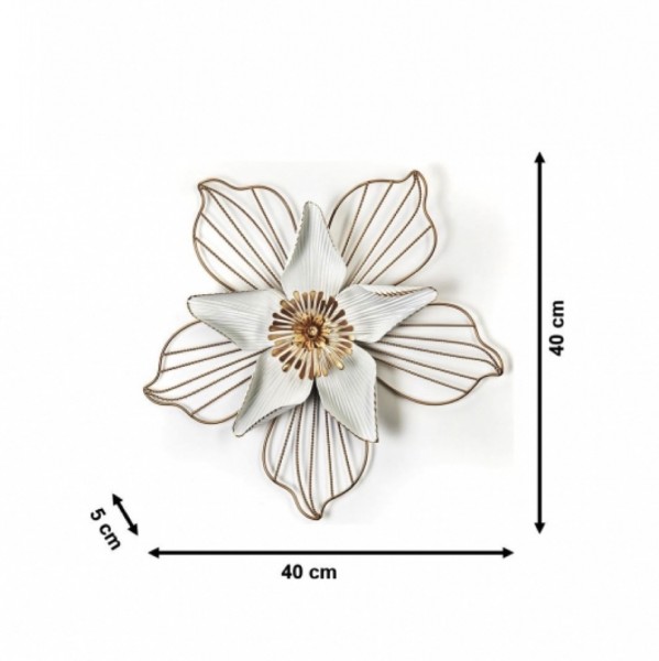 Evodia Blumen Metall Wandbild 40 cm