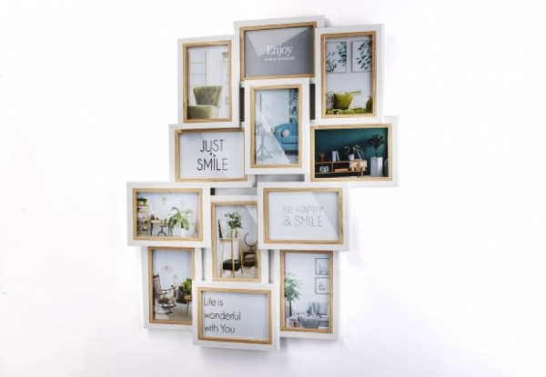 Holz Bilderrahmen Collage Big für 12 Bilder