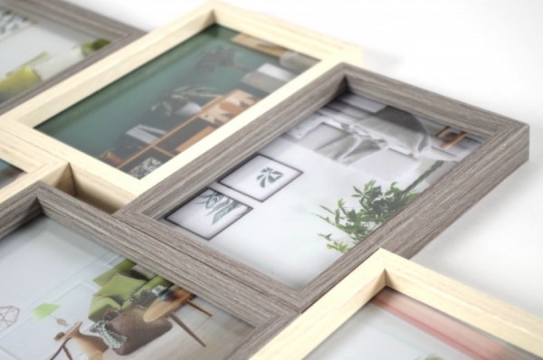 Gray Holz Bilderrahmen Collage für 10 Bilder