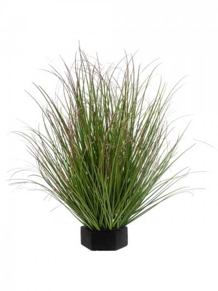 Grass Green Red Tip - Kunstpflanze schwer entflammbar / feuerhemmend