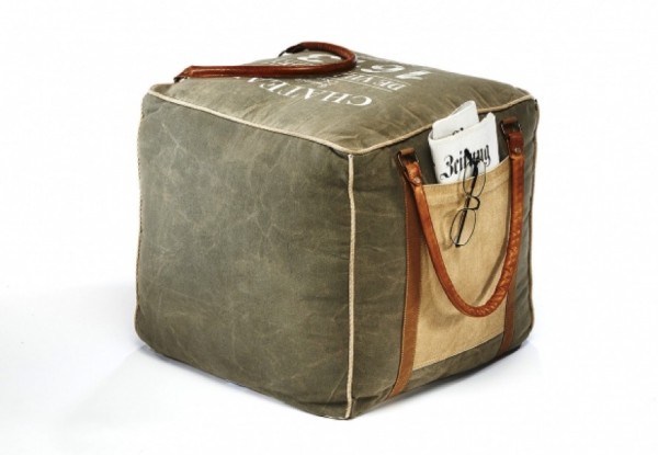 Chateau Canvas Sitzpouf eckig