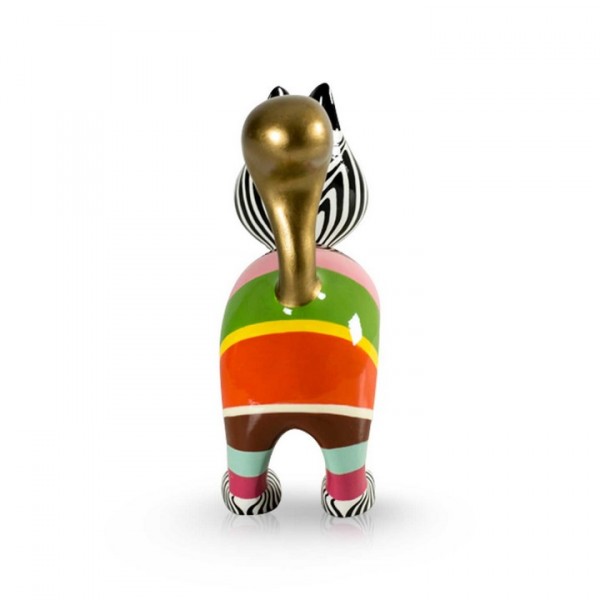 Deko Katze aus Fiberglas - Stretching Cat Hille Multi Color Gold