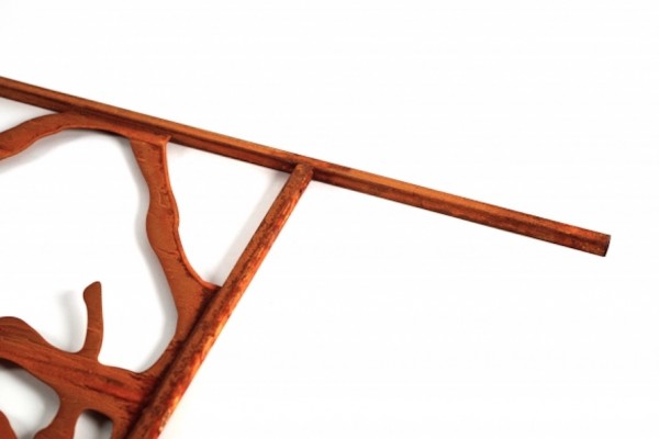 Rankhilfe Uccello aus Rostmetall 170 cm