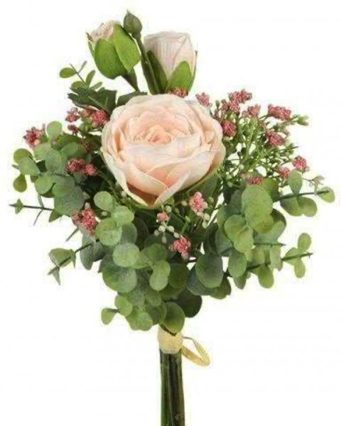 Rosen Strauß 35 cm - Kunstblumen hellrosa