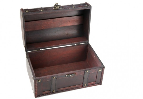 San Pedro Holztruhe dunkelbraun