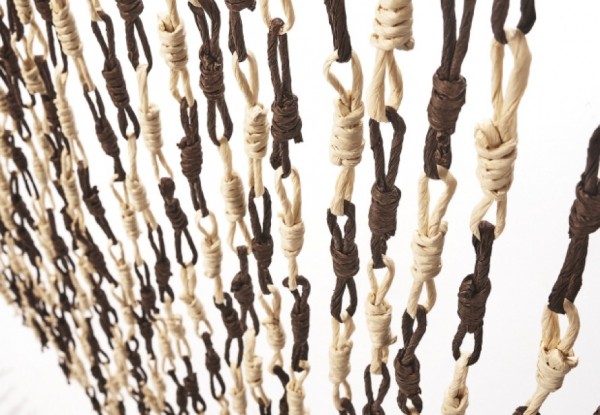 Türvorhang Knots Papierbraun 200 cm