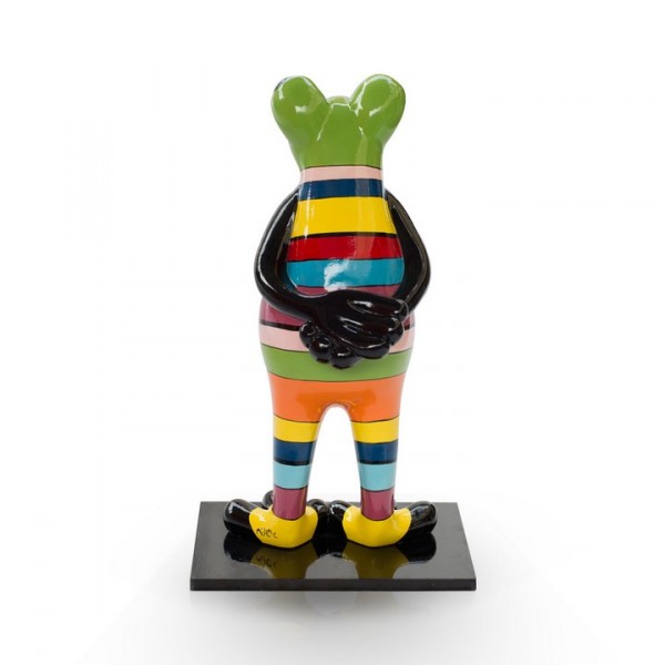 Stehender Frosch aus Fiberglas - Standing Frog Rainbow