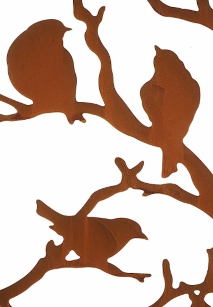 Rankhilfe Uccello aus Rostmetall 170 cm