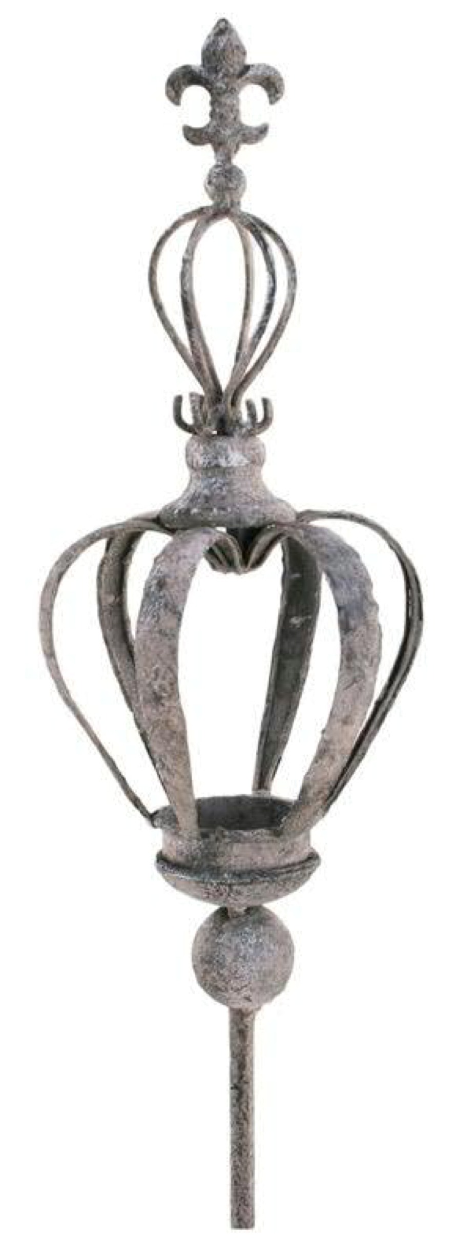 Gartenstecker Krone aus Metall 71 cm | Terrapalme Heim- und Gartenshop