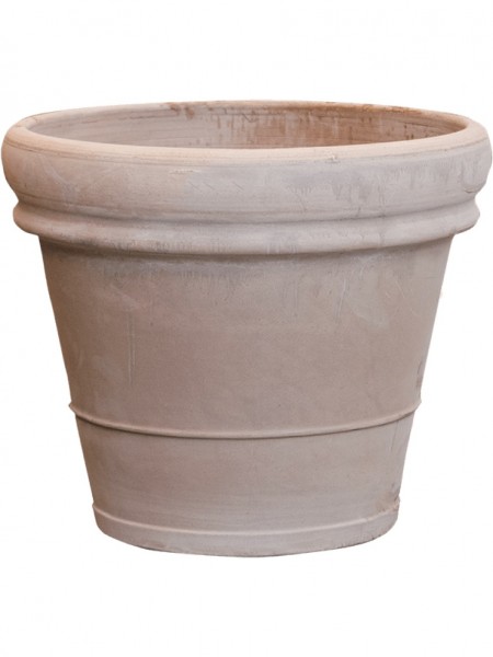 Terra Cotta Grau - Doppio Bordo Terracotta Pflanztopf
