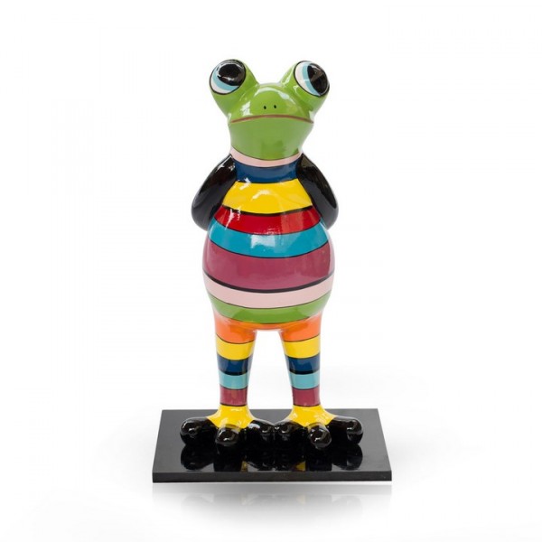 Stehender Frosch aus Fiberglas - Standing Frog Rainbow