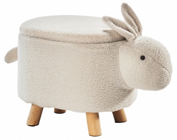White Bunny Sitzhocker mit Staufach