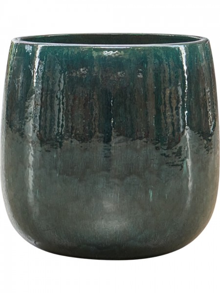 Balloon Keramiktopf Oceanblau Glasiert