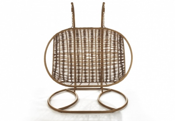 Makena Zweisitzer Hängekorb aus Polyrattan - Komplettset