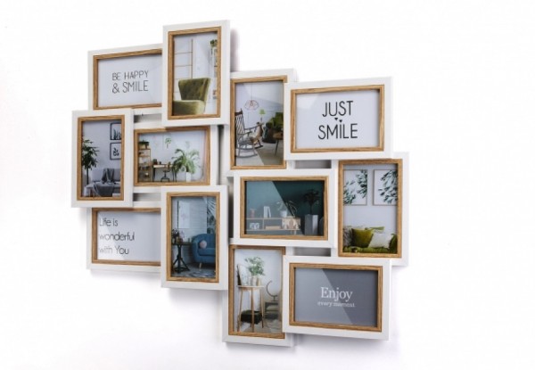 Holz Bilderrahmen Collage Big für 12 Bilder