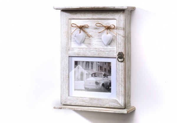 Heart Vintage Holz Schlüsselkasten 30x22cm