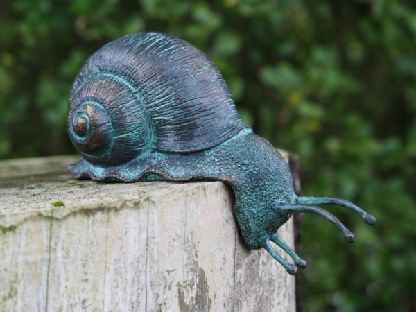 Schnecke Berta Bronzefigur 20 x 9 x 15 cm