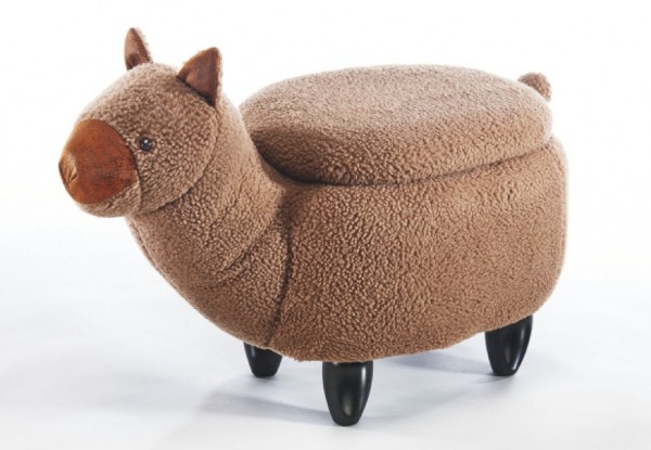 Kinderhocker Alpaka mit Staufach