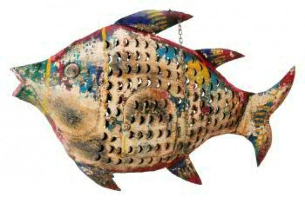 Seaside Metall Fisch 80x14x50 cm