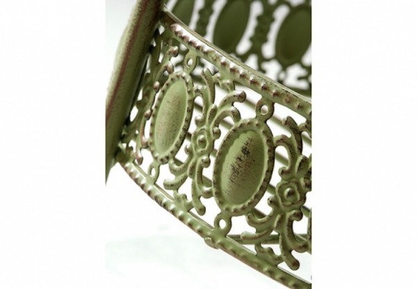 Metall Blumenständer grün - 2er Set