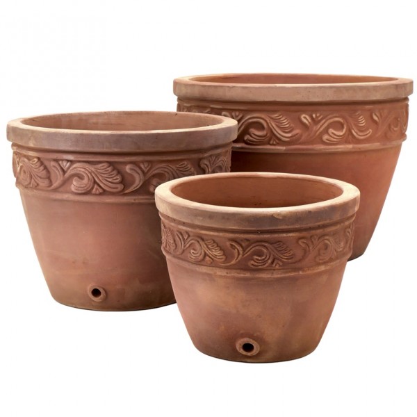 Cappuccino Terrakotta Topf 3 er Set