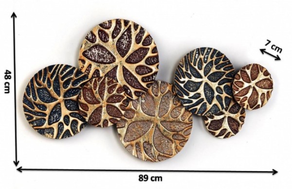 Metall Wandbild Life 89 cm