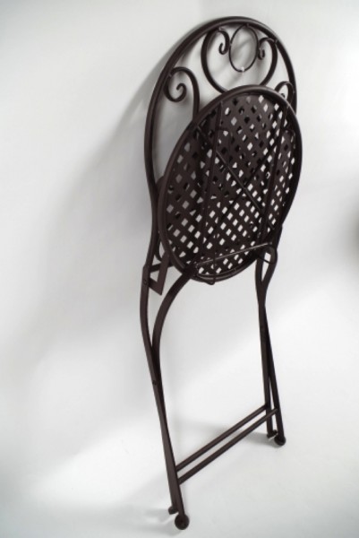 Darkbrown Klappstuhl aus Metall