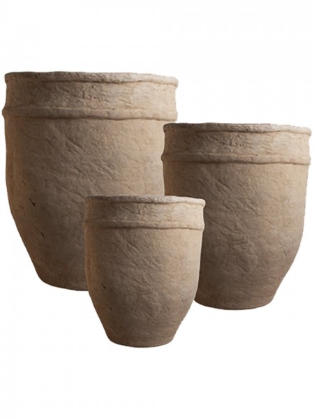 Terra Cotta Reed - Terrakotta Pflanzvase 3er Set