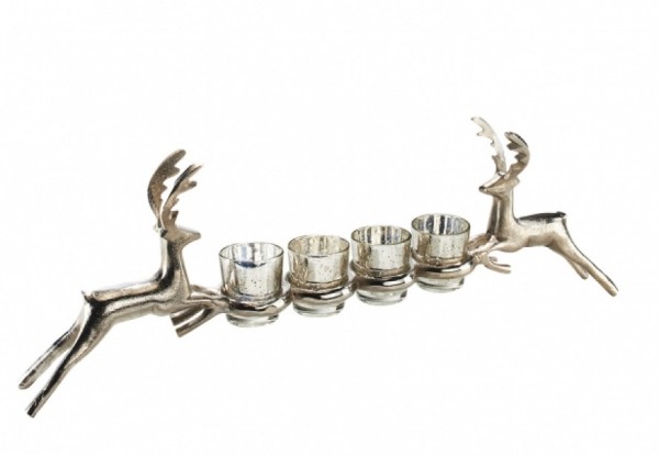 Rentiere Kerzenhalter für 4 Teelichter