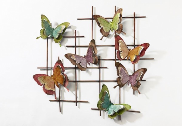 Xando - Metall Wanddekobild Schmetterlinge