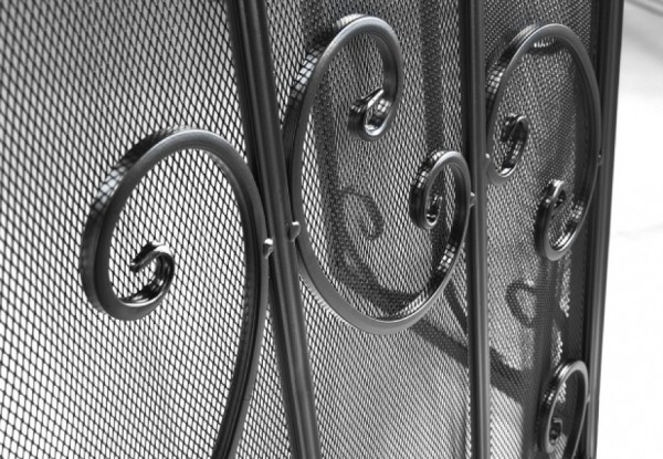 Bezas Kaminschutzgitter schwarz aus Metall