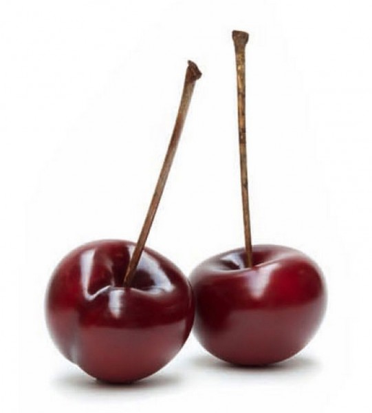 Keramik Kirsche mit braunen Stiel | Cores da Terra