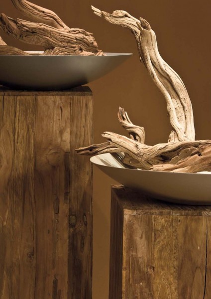 Teakholz Dekosäule - recycled teak