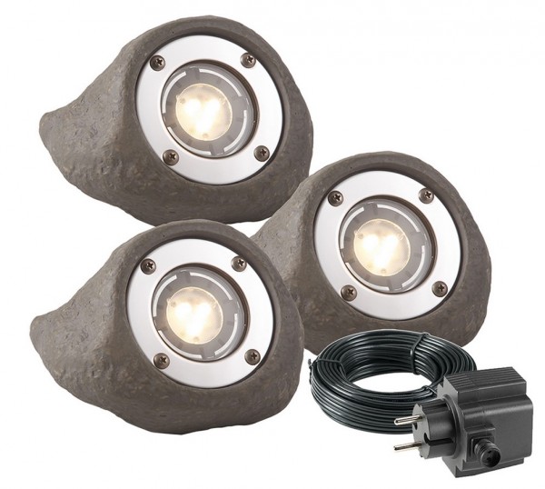Garden Lights Lapis Set LED Steinoptik Strahler