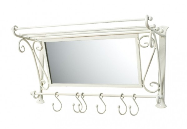 Garderobe Marta Antikweiß mit Spiegel