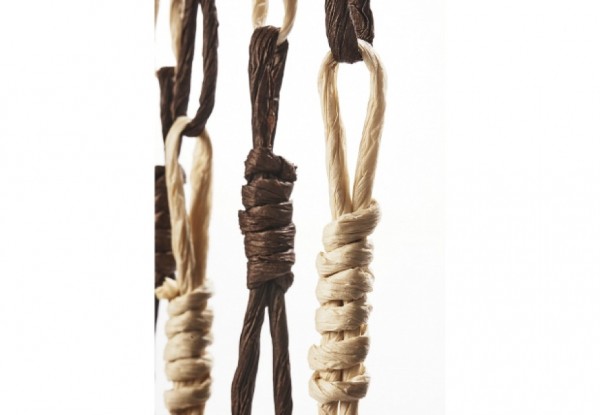 Türvorhang Knots Papierbraun 200 cm