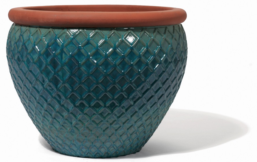 Toddmomy Keramik-Blumentopf Blau-weiß - 17x17x12cm Mit Unterschale Für Sukkulenten