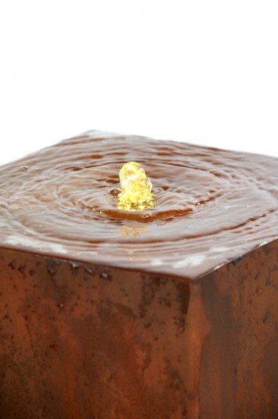 Roststahl Brunnen Säule 87 cm