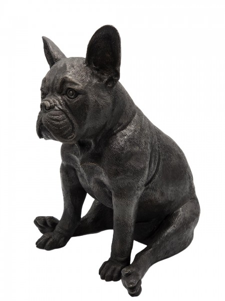 Französische Bulldogge Bronzefigur 42 cm