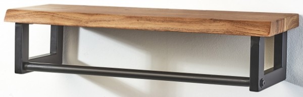 Garderobenregal aus Holz und Metall 61 cm