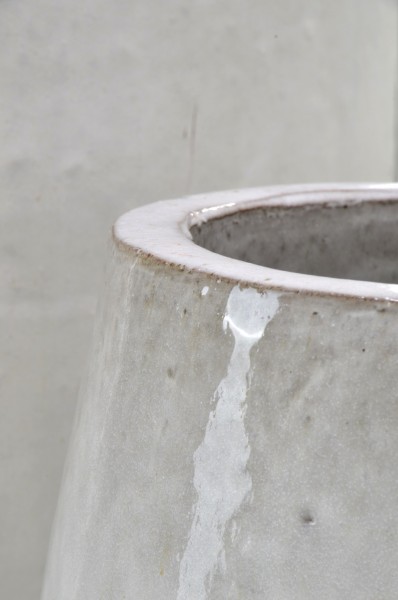 Vase Kreideweiss Keramik 2er Set