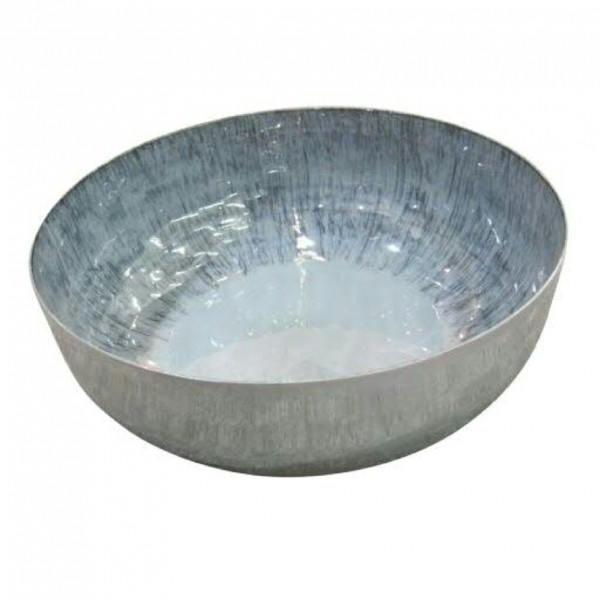 Metall Schale mit Emaille blau