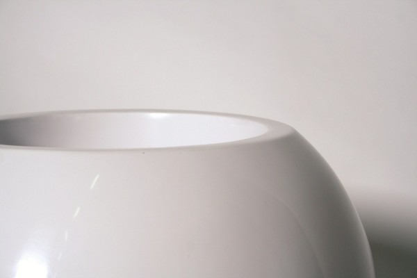 Globe weiss - Premium Pflanzgefäß