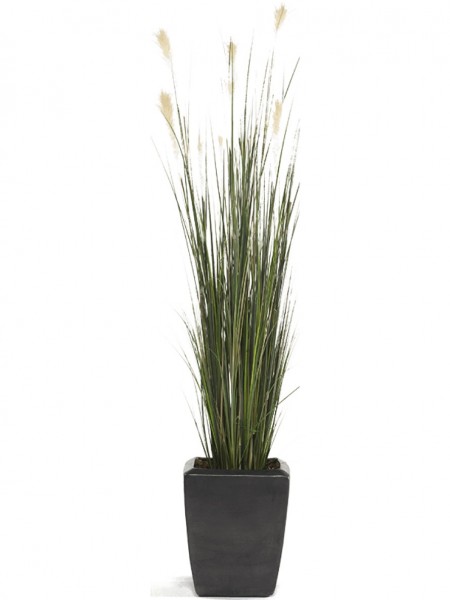 Pampasgras Kunstpflanze im Plastiktopf